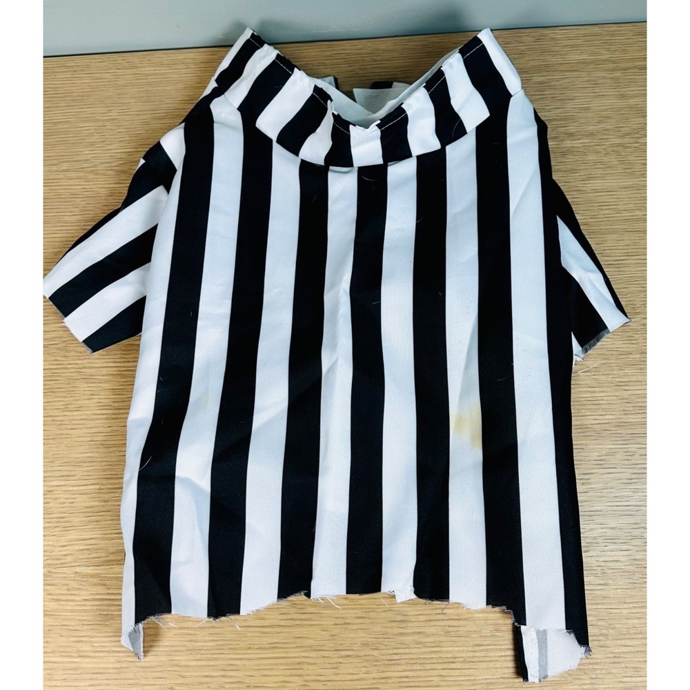 Beetlejuice Dog Costume XL Rubie's Striped Jacket Wig Pet Halloween 580051 - Picture 10 of 15